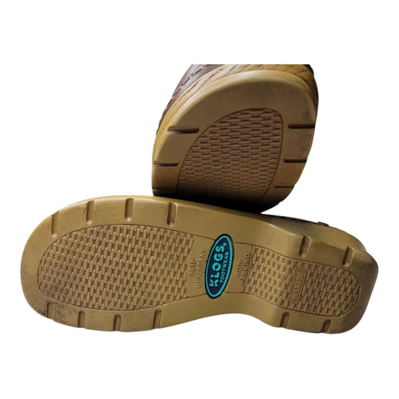 Klogs Footwear Naples Cashew Full Grain Leather Slip-Ons, size 7.5 - Picture 5 of 5